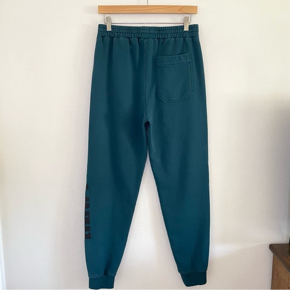 Helmut Lang Slim Logo Jogger Pant Drawstring Sweatpants Neptune Teal Small - Picture 4 of 16